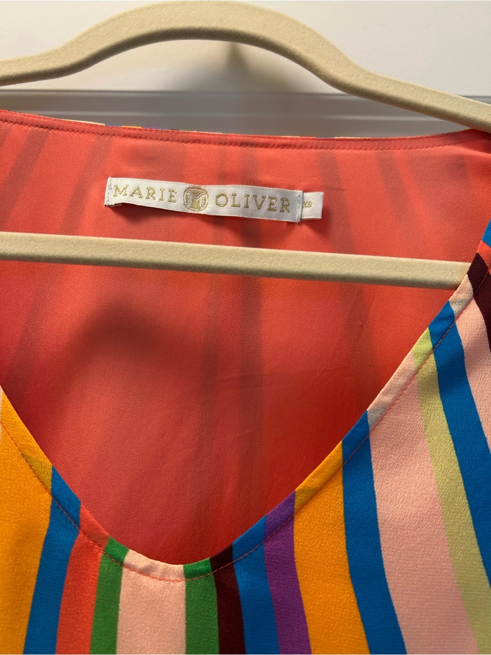 Marie Oliver Silk Multi-Stripe mini dress - Picture 3 of 7